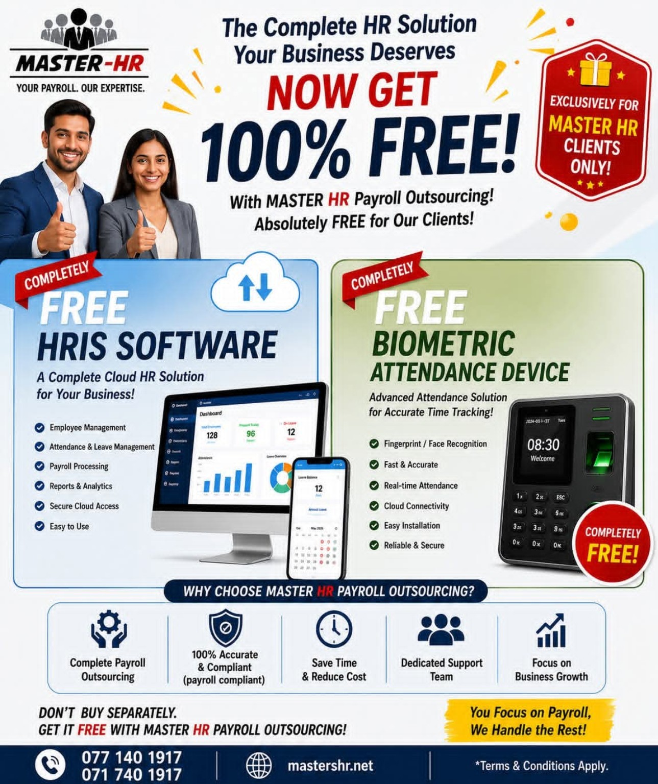 Free HRIS software and biometric attendance device